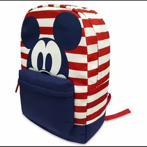 New Mickey Mouse striped Americana Disney backpack
